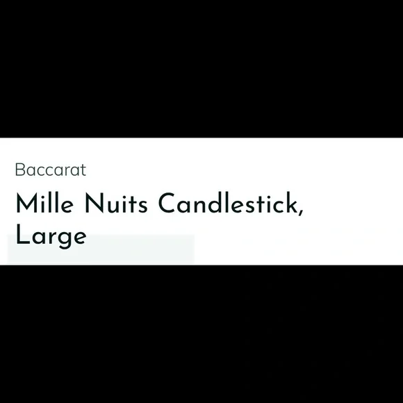 AUTHENTIC BACCARAT MILLE NUITS BOUGEOIR CRYSTAL CANDLESTICK SET OF TWO 2 - Picture 14 of 16